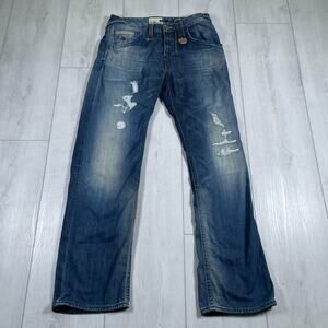 Energie Style Clash Men’s 33x34 Marley Jeans Blue Denim Straight Jeans